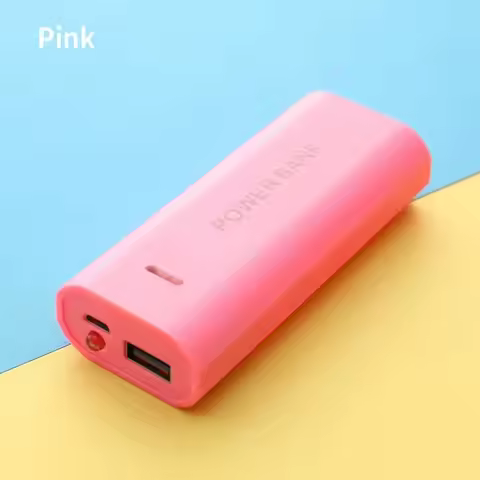 1-4pcs Power Bank Case 1-cell 18650 Battery Box for Smart Phone Charge 5V 1A For 18650 Battery With 