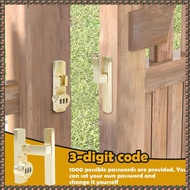 (JPTZ) Barn Door Lock Flip Latch Lock with 3 Digit Combination 90 Degree Sliding Door Password Locks
