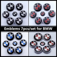 BMW 7PCS/set 45mm,68mm74mm,82mm Imitation Carbon Fiber Car Wheel Center Hub caps Front/Rear Bonnet B