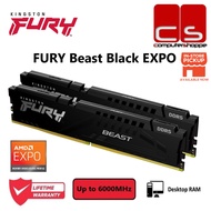 Kingston FURY Beast Black AMD EXPO DDR5 CL36 Desktop Gaming RAM for AMD - 5200Mhz/5600Mhz/6000Mhz
