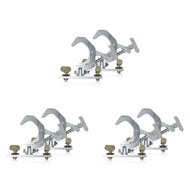 3X Aluminum Fold Clamp Hooks Stage Light Fold Hanging Hook Loading 150Kg 42-61mm Truss Tube 230W 7R/