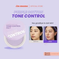 I'M MEME Purple Cotton Tone Control Pact compact powder