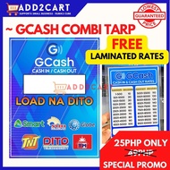 GCASH TARP COMBI w/ LOAD NA DITO TARP + FREE LAMINATED RATES RC