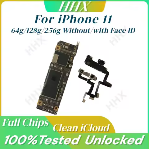 100% Working For iPhone 11+Face ID Mainboard Fully Tested Unlocked OK Main Logic Board No ICloud Sup