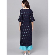 [DISKON] KURTI LIBAS SIZE XXL WARNA NAVY BLUE & SEA GREEN SET DENGAN CELANA PALAZZOS / KURTI SET ASL