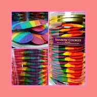 Cookies Rainbow/Rainbow cookies/Kuih lidah kucing 45pcs FRESH BAKE