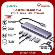 UGREEN USB HUB 7in1 Type C to HDMI / TF / SdCard / USB-A 3.0 5GB / S Converter Multi Port Splitter -