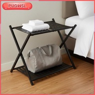 [pugwsl] Luggage Holder Folding Support Sturdy Baggage Rack Bedroom Organizer for Home Hotel Suitcas