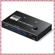 [W Y D H] USB 3.0 Switcher 5Gbps 2 Input 4 Output USB C Switch for Devices Share Printer Scanner