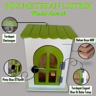 Box Meteran Listrik Kayu Token | Kotak PLN Prabayar Pelindung Debu