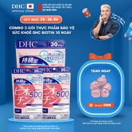 Combo 3 Gói Thực phẩm bảo vệ sức khoẻ DHC BIOTIN (30 ngày) - Dạng viên uống hỗ trợ bổ sung Biotin