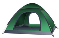 全城熱賣 - 踏險者戶外帳篷全自動速開露營沙灘野外帳篷（墨綠）（2-3人雙門1天窗）