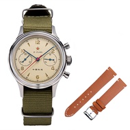 เทียนจิน St1901 นาฬิกาผู้ชายกลไก 1963 Aviation Timing Pilot 21 Diamond Retro Style