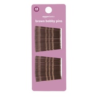 Amazon Basics Bobby Pins Brown 48 Count