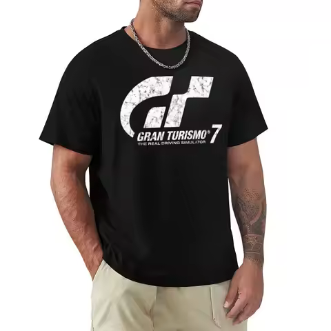 Gran Turismo 7 Distressed Logo T-Shirt Short t-shirt graphic t shirts customized t shirts slim fit t