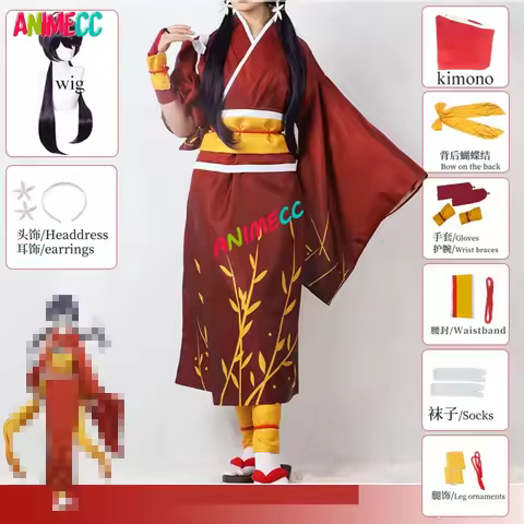 ANIMECC Izumi Kyouka Cosplay Costume Wig Anime Kimono Dress Yukata Halloween Party Outfit for Women 