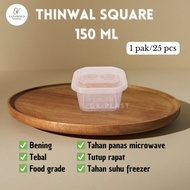 [HM13] thinwall 150ml square / kotak / tempat puding / cup 150ml -