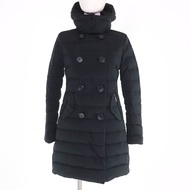 狀況極佳☆ MONCLER GARBET 標誌紐帶連帽拉鍊羽絨外套/羽絨夾克，黑色，00碼，女款。