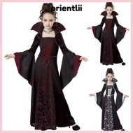 ORIENTLIIY Halloween Costume Dress - Black Witch Fantasy Style for Girls Ages 4-12