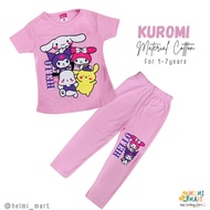 (1Y-8Y) Baju Budak Perempuan Murah Baju Kuromi Kids pajamas Girl Baju Tidur Budak Perempuan Baju Kur