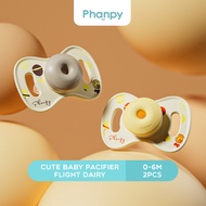 Phanpy Cute Baby Pacifier Set 0–6M Flight Dairy (2 Pcs) | Puting Bayi Comel Anti Kolik