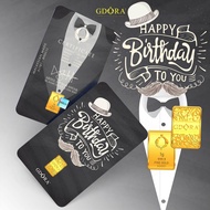 GDORA Gold Bar 1.00gram ''Happy Birthday Black Edition'' 999.99