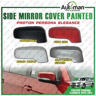 Side Mirror Cover Proton Persona Elegance 2010 - 2011 Painted Fire Red Solid White Glittering Silver