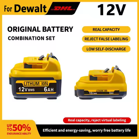 For DeWalt 12V DCB120 2Ah 3Ah 5Ah 6Ah Battery DCB127 DCB124-XJ DCD796 DCF922 Rechargeable Lithium-io
