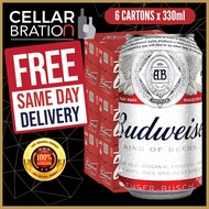 🔥🔥[BEST BEFORE: 10/02/2026] Budweiser Beer Cans 330ml