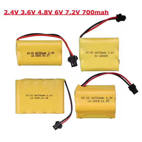 700mah 2.4V/3.6V/4.8V/6V/7.2V Ni-CD AA 700mah Rechargeable Battery Pack For Remote Control Toys Elec