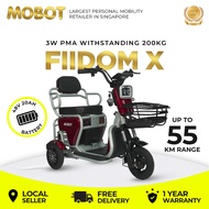 MOBOT SG OFFICIAL | Fiidom X 3 Wheels Mobility Scooter PMA | 55Km  | Anti-theft Alarm
