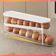 2 Tier Egg Dispenser Holds 12 To 14 Eggs Rolling Eggs Container for Home Kitchen
