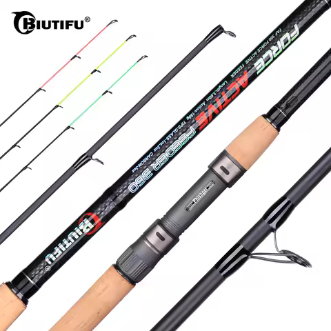 BIUTIFU Feeder Fishing Rod 3.0m 3.6m 3.9m 3Tip Casting Weight 120/150/200g Carbon Fiber Spinning Fre
