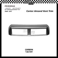 Perodua Alza 2009-2017 Center Aircond Vent Trim Carbon Fiber Interior Accessories
