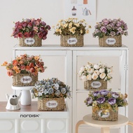 Flower Basket Rose Flower Artificial Flower Artificial Flower Decoration Living Room Floral Decorati