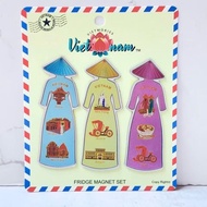 【Shipment within 24 hours‌】 Set Magnet Peti Sejuk Vietnam 3in1 Hadiah Cenderamata Pelancongan Kreati