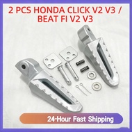 1 Pair HONDA CLICK V2 V3 / BEAT FI V2 V3 FOOTREST ALLOY L8604 - WHT / REAR FOOTPEG