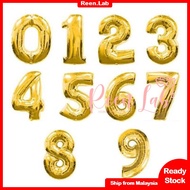 32 inches Number Foil Balloon Gold Number Foil Balloon 0 to 9
