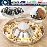 Tempat Makan Stainless Steel Bulat Bowl Anti Sedak Slow Eat Untuk Anjing dan Kucing