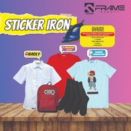 NEW DESIGN Sticker Label Baju & Iron On Label, Pelekat Nama Baju,Nama Baju Sekolah,Sticker Iron On, 