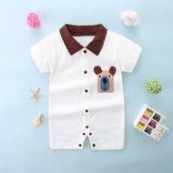 Prince Danton | Summer Baby Boy Cartoon Bear Thin Onesie