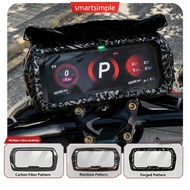 SMARTSIMPLE Motorcycle Dashboard Cover Instrument Panel Protector with Clear Screen Shield Waterproo