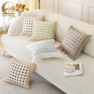 [SNY W Series] Lace Cotton Sofa Cushion Pillowcase Sarung Bantal Kusyen 45x45cm Cushion Cover 45x45c