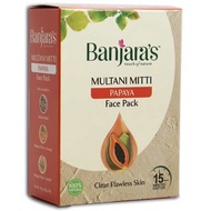 Banjara's Multani Mitti Papaya Face Pack Powder 100g.
