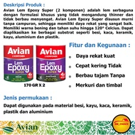 Avian Epoxy Glue 2 Components Hardener and Resin 170 Gr Avian Super Epoxy Glue 170 Gr X 2 = 340Gr