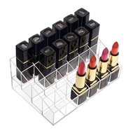 Benbilry Lipstick Holder, 24 Slots Clear Acrylic Lipstick Organizer Display Transparent Makeup Organ