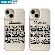Suntaiho Funny Unique Cute Checkered Panda Pattern Phone Case for Iphone 15 14 12 13 11 Pro Max IP 7
