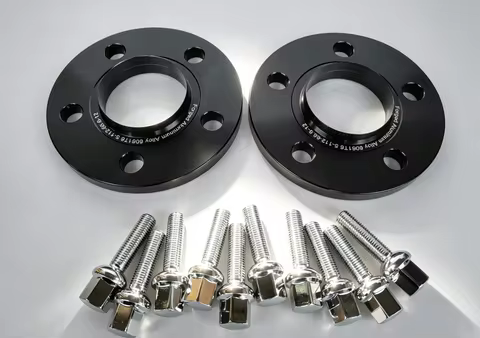 2x Set 10|12mm 0.4|0.47 inch 5x112 Cb 66.6 10pcs 12x1.5 Extended Ball Screw Forged Wheel Spacers For
