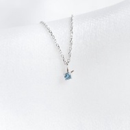 倫敦藍托帕石925純銀兔子項鍊