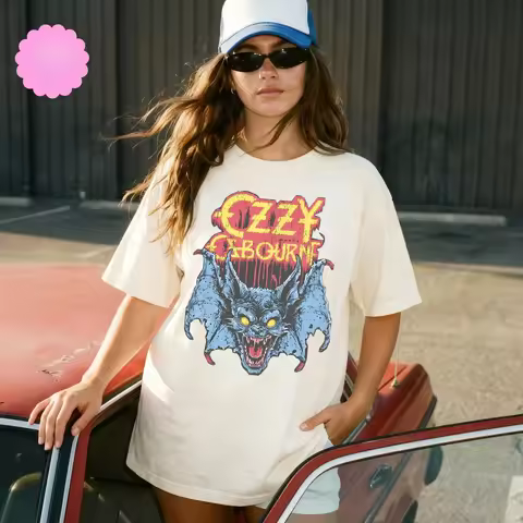 2026 Summer Women's Vintage OZZY OSBOURNE T-Shirt Unisex Cotton and Breathable Short Sleeve Oversize